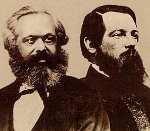 Marx (a sinistra) e Engels (a destra, si fa per dire...)