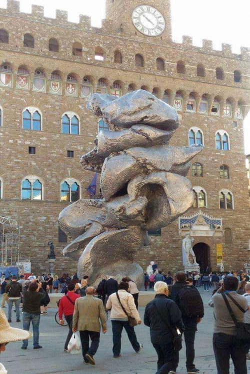 Merda d'artista a Firenze, piazza della Signoria