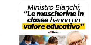 Il ministro Bianchi e le mascherine in classe... Parole incredibili!